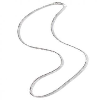 Sterling Silver Rhodium Plated 1.8mm Fancy Popcorn Chain 20" Necklace