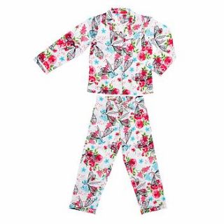 grandad style rose garden pyjama set by pinch of salt home