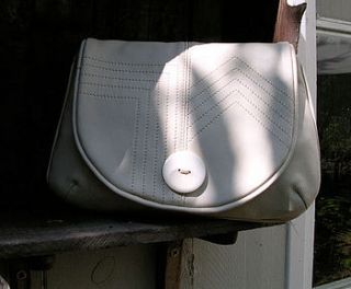 handmade off white chunky clutch bag by olive archer