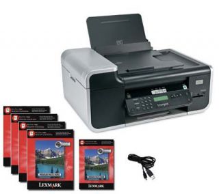 Lexmark X6675 Wireless 4 in 1 Printer w/USB Cable, Photo Paper —