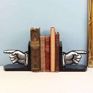 pointing finger book ends by lisa angel homeware and gifts