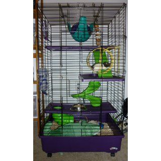 Super Pet My First Home Deluxe Multi Level Pet Home with Casters  Pet Cages 