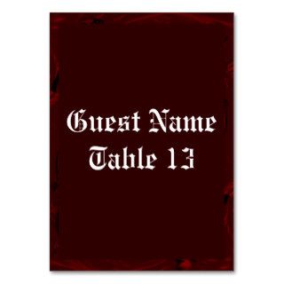 Proclimation Gothic Vampire Table Number card Business Card Template
