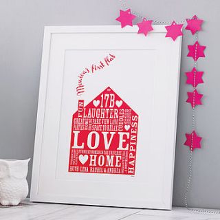 personalised our home print by allihopa
