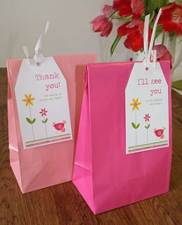 set of eight hen night party bags by little fish events