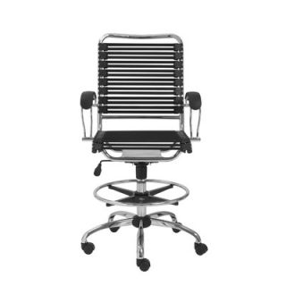 Eurostyle Bungie High Back Office Chair with Flat J Arm and Ring