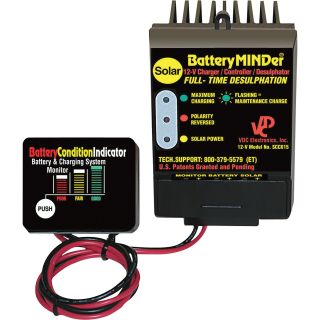 BatteryMINDer 12 Volt Solar Charger-Controller with Desulfator — Model# SCC180  Battery Chargers