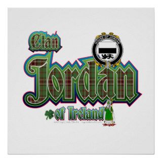 Jordan Tartan Crest Poster