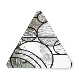 Stained Glass  Abstract Circle square clear Triangle Sticker