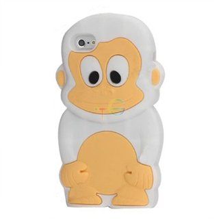 S9Q Cute 3D Cartoon Monkey King Silicone Protector Cover Case Skin For iPhone 5 Cell Phones & Accessories