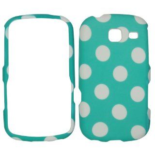 Light Blue White Dot Faceplate Hard Case Protector for Tracfone Straight Talk Prepaid Cell Phone Samsung Sch s380c Cell Phones & Accessories