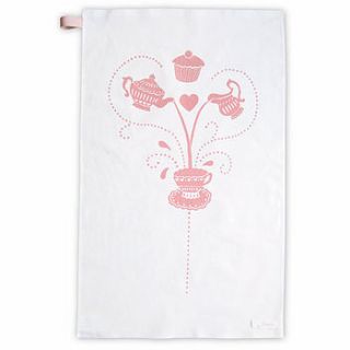 tea and cake tea towel by solitaire