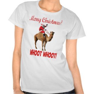 Merry Hump Day Christmas Santa & Camel T shirt