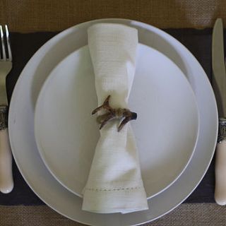 set of four antler napkin rings by the wedding of my dreams