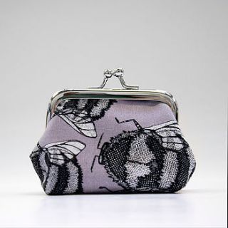 purple bee coin purse by craig fellows