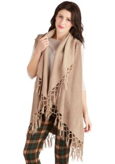 On the Open Roads Shawl in Taupe  Mod Retro Vintage Shawls