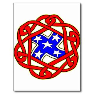 Celtic Knot Rebel Flag Tattoo Post Cards