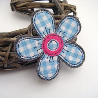 handmade fabric flower brooch by honeypips