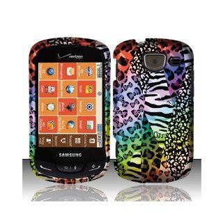 Colorful Animal Print Hard Cover Case for Samsung Brightside SCH U380 Cell Phones & Accessories