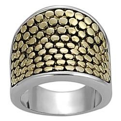 Silvertone and Goldtone Tapered Ring Journee Collection Fashion Rings