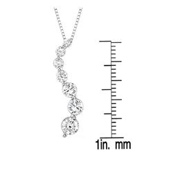 Auriya 14k Gold 1ct TDW Diamond Journey Necklace (K, I1 I2) Auriya Diamond Necklaces