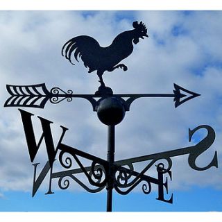 cockerel weathervane by the orchard