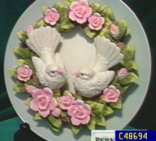 Seymour Mann Porcelain Love Doves Plate —