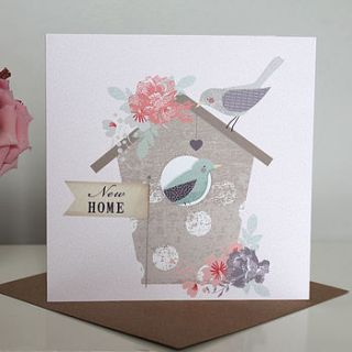 'new home' bird house card by studio seed