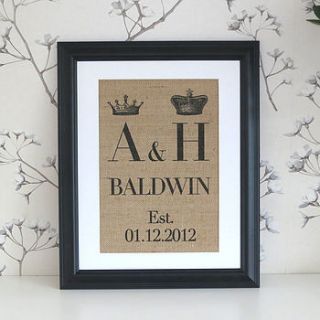 personalised 'mr and mrs' wall decor by vintage designs reborn