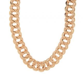 Bronzo Italia 18 Double Curb Link Necklace —