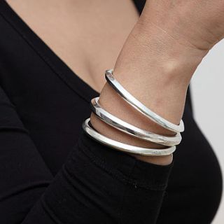 silver bangle by onion pink
