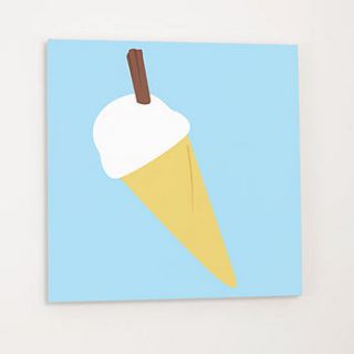 ice cream cone canvas by showler and showler