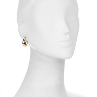 14K Gold Polished Hoop Earrings   3/4"