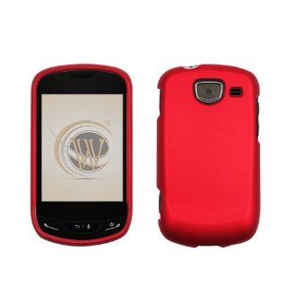Red Rubberized Hard Case Cover for Verizon Samsung Brightside SCH U380 Cell Phones & Accessories