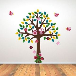 girls nursery tree wall sticker by mirrorin