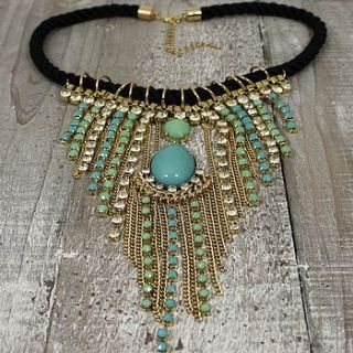 weave bib necklace by my posh shop