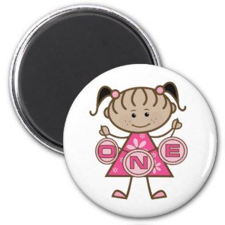 Little Girl 1st Birthday T shirts and Gifts Refrigerator Magnet