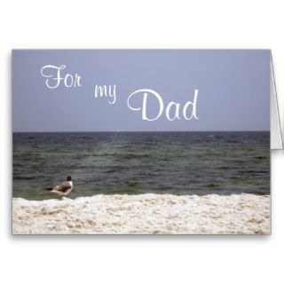 Ocean Beach View Father's Day Card Inside Poem