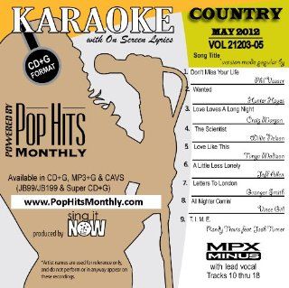 Pop Hits Monthly May 2012 Country  Karaoke CD+G Music