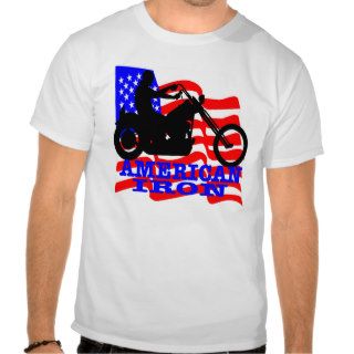 Biker Flag American Iron T Shirts