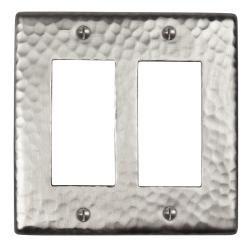 Satin nickel finish Solid Copper Double gfi Switch Plate