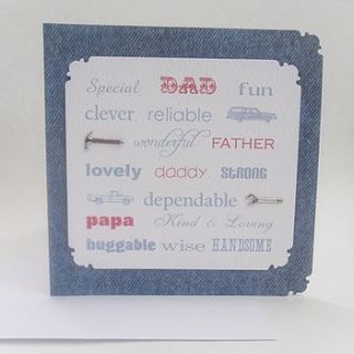 dad, father, daddy card by hamble & pops