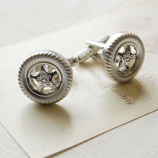 car tyre cufflinks by highland angel