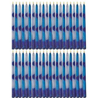 Hanukkah Blue and White Stripe 9mm Candles 45ct Toys & Games