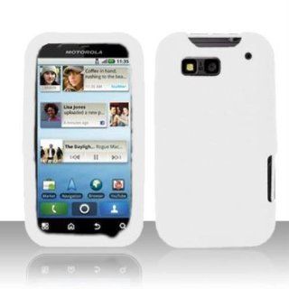 White Silicon Case for MOTOROLA Motorola Defy MB525 Cell Phones & Accessories