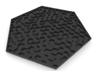 3D Printed Maze Coasters, Black Andres San Millan 3D Printing