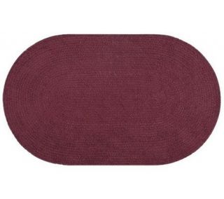 Solid Chenille Oval Braided 42x66 Rug —