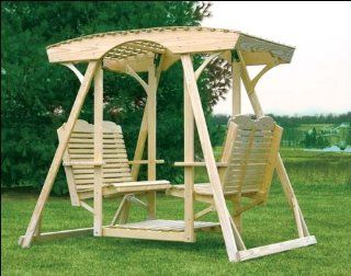 Treated Pine Country Classic Face to Face Swing  Porch Swings  Patio, Lawn & Garden