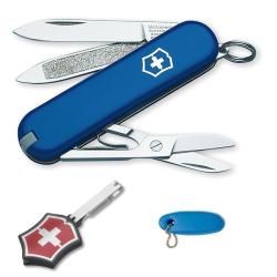 Blue Swiss Army Knife 3 piece Gift Set Victorinox Swiss Army Pocket Knives