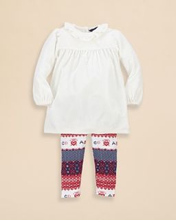Ralph Lauren Childrenswear Infant Girls' Knit Velvet Tunic & Legging Set   Sizes 9 24 Months's